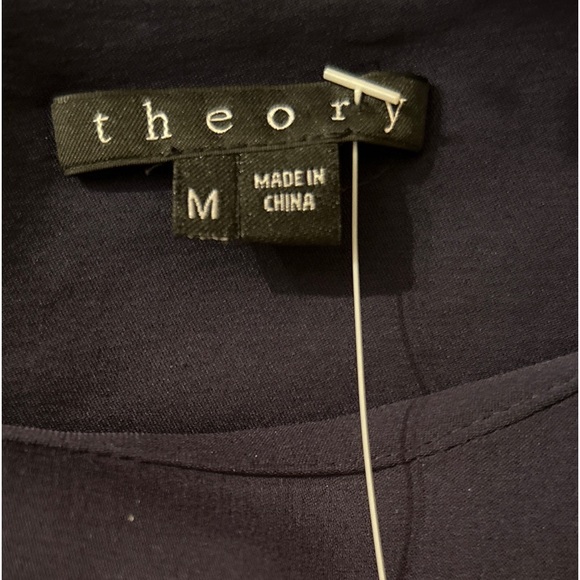 THEORY Silk Navy Dress sz medium or 8 $375 - Picture 9 of 12